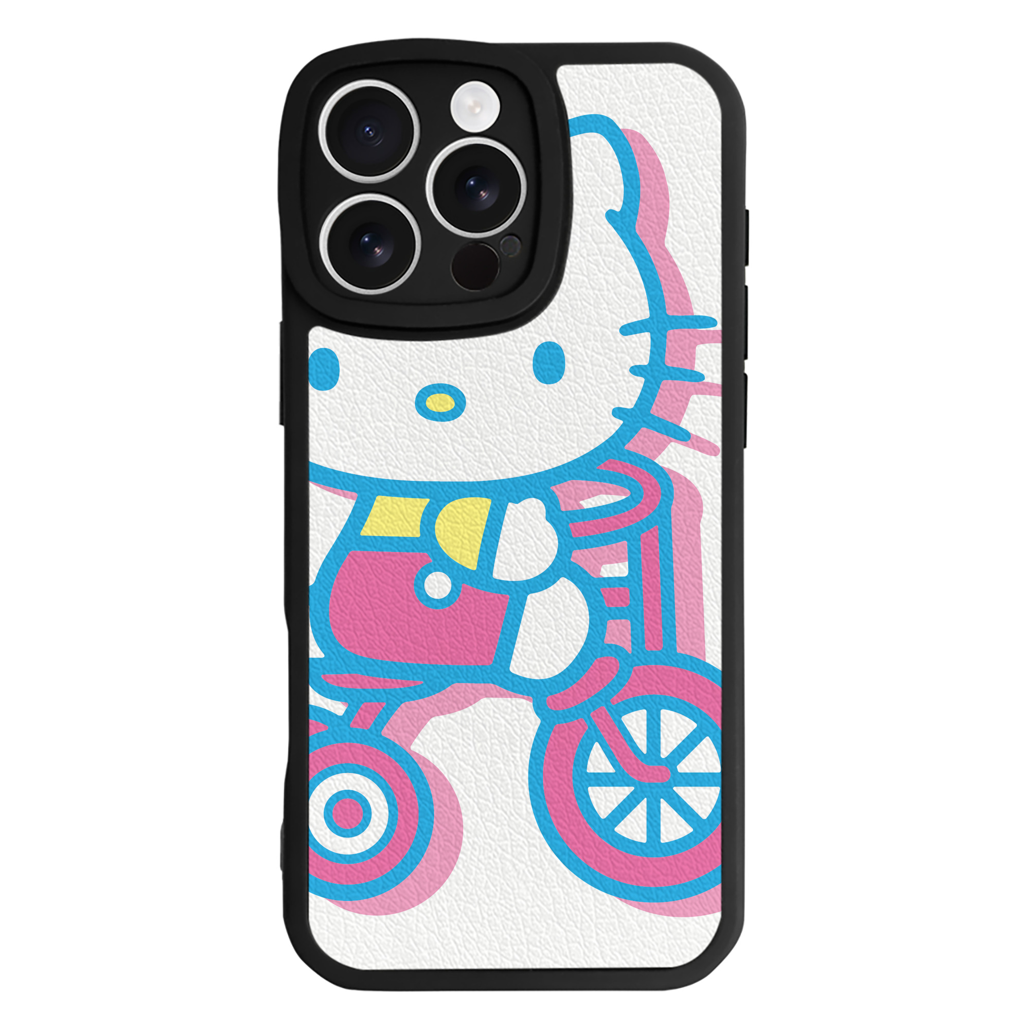 （画像用） Hello Kitty ハローキティ 【iPhone 16シリーズ対応】シリコンスマホケース（レザー調） 材質：シリコン